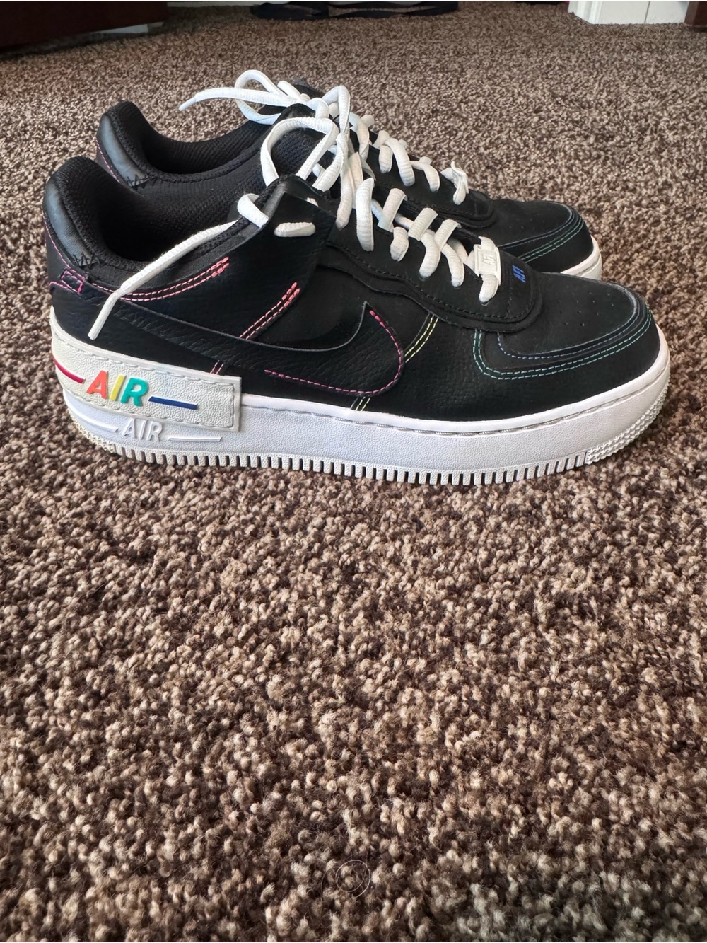 womens air force 1 shadow ‘multi stitch’